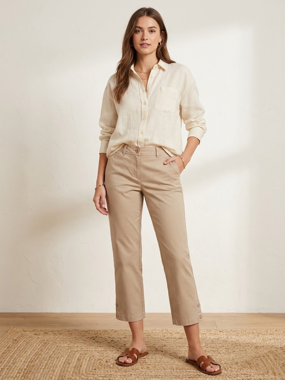 NWT LOFT Original Crop Chino Pants - Size 6